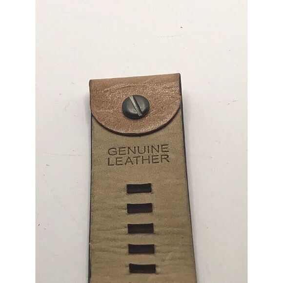 Diesel Watch Parts 2 Piece Leather Half Band Only No Clasp Tan 24mm PY204 - Picture 5 of 9